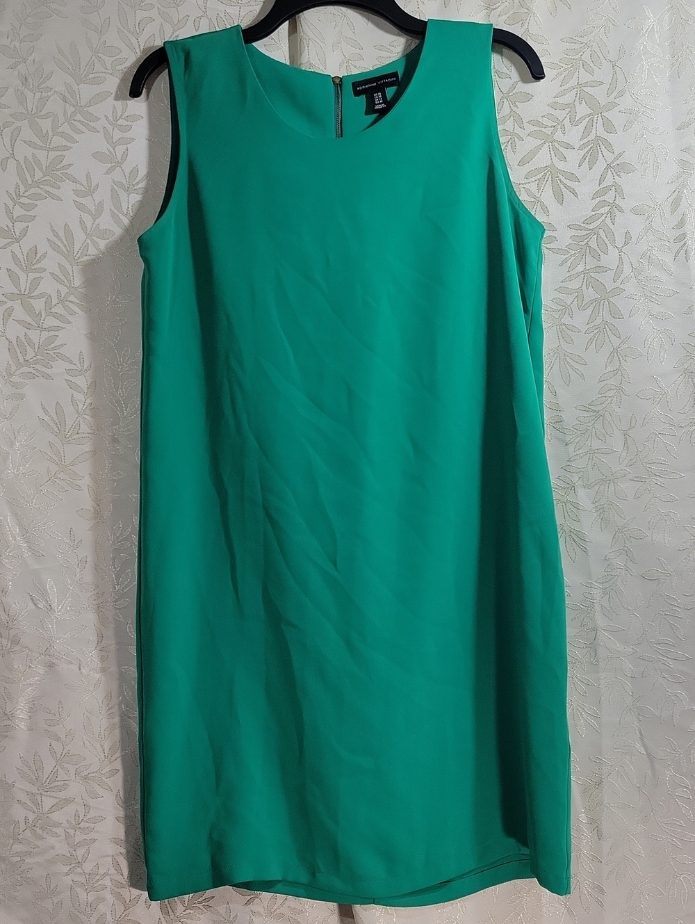 Adrienne Vittadini Emerald Green Sleeveless Midi Shift Dress